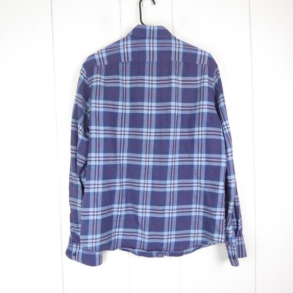 Untuckit Shirt Mens SZ M Slim Fit Flannel Button Up Plaid Outdoors Midweight - Picture 8 of 9